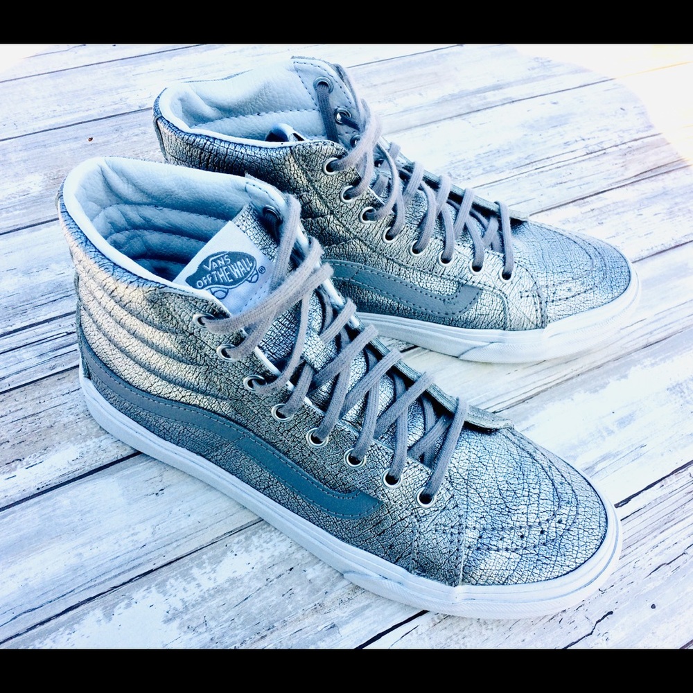 Some beautiful foil metallic vans sk8 high’s